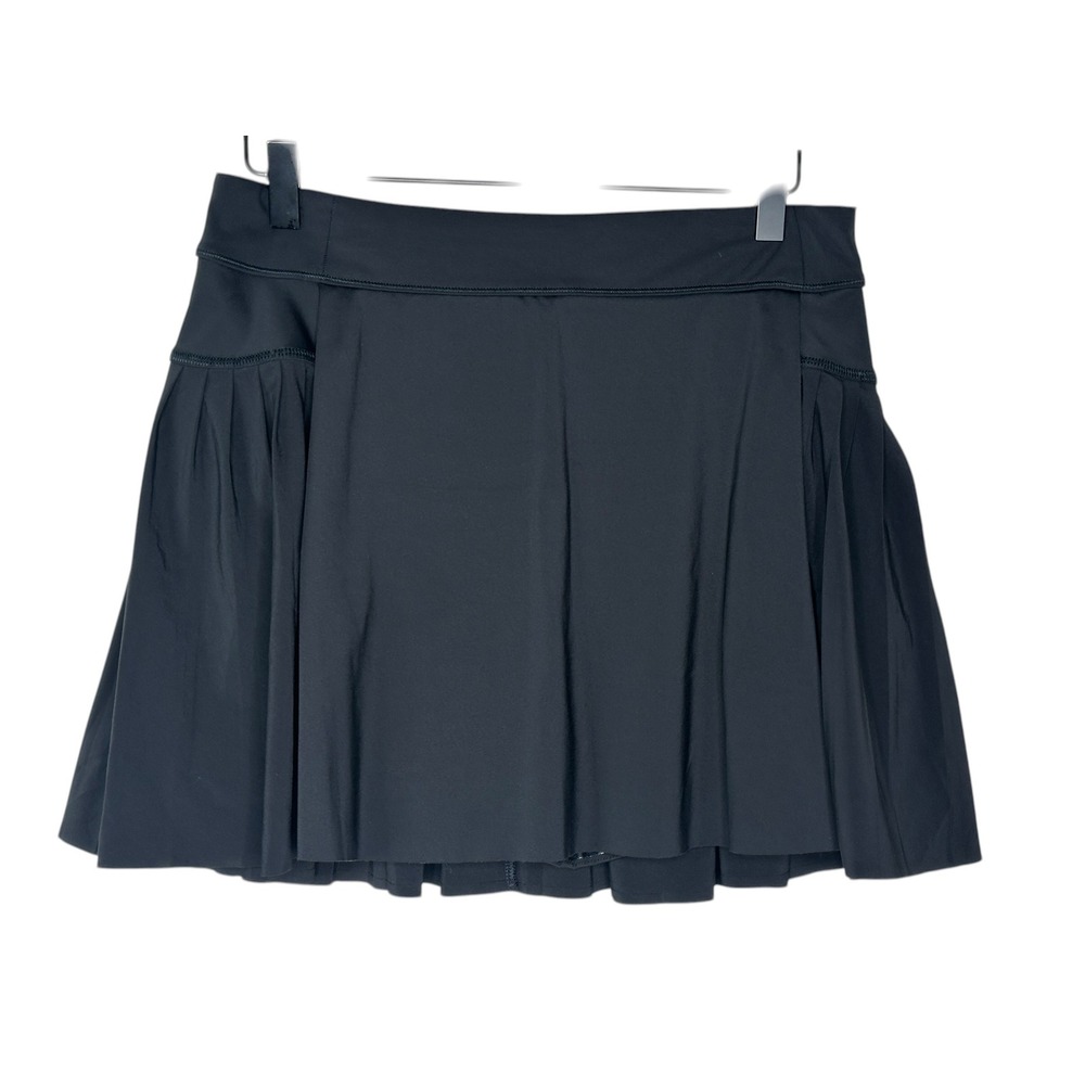 Athleta Advantage Skort Small Black Pleated Back Athletic Tennis Golf Skirt